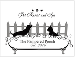 The Pampered Pooch Retail Shop Logo